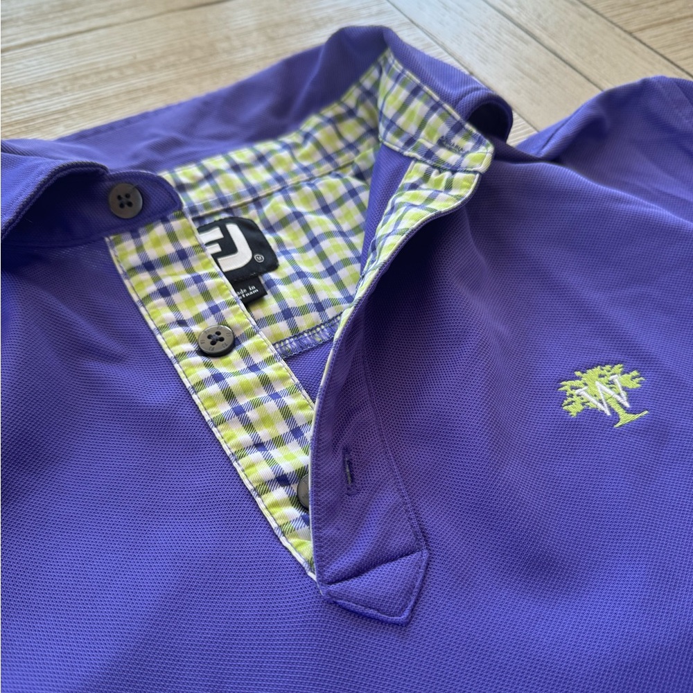 FootJoy Men’s Purple Short-sleeve Golf Shirt Size M